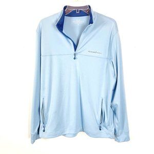 Vineyard Vines Men's Blue Long Sleeve 1/4 Zip Pullover Sweatshirt Size Medium